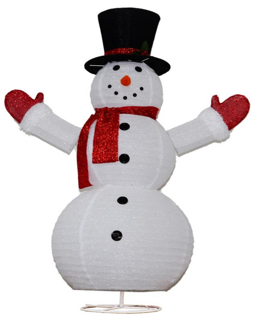 Fabric-wrap Snowman collapsible lights