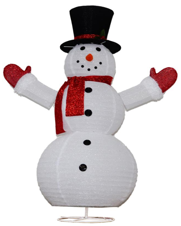Fabric-wrap Snowman collapsible lights