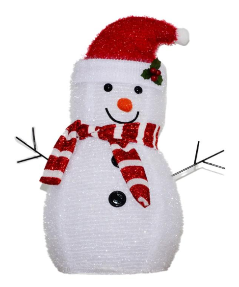Fabric-wrap Snowman collapsible lights