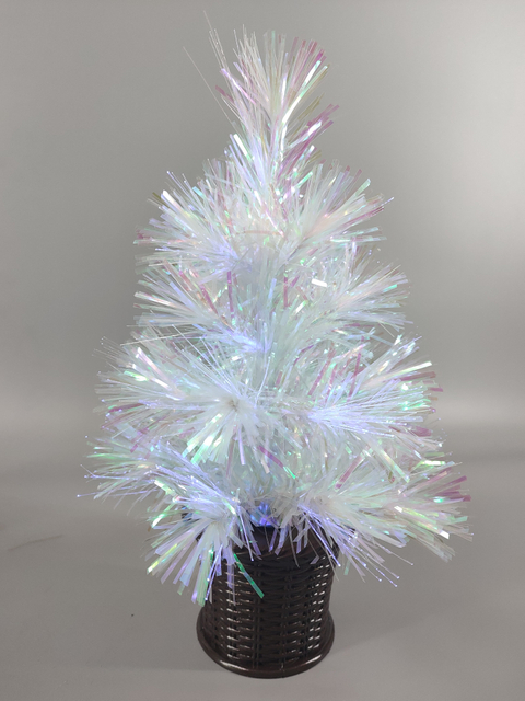 X'mas White color Crystal Fiber tree with round basin - 7