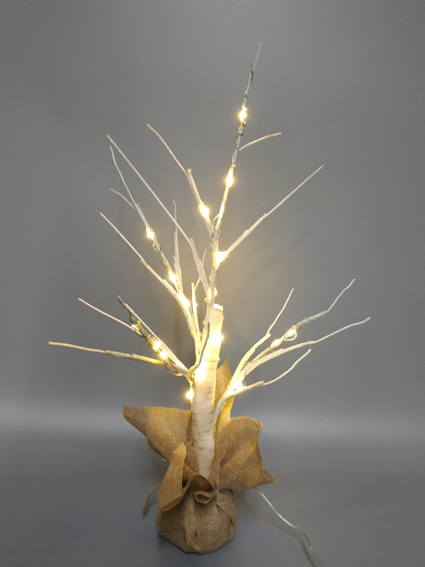 X'mas White Dry branch Mini Tree with basin - 13