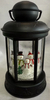 Patterned small cylindrical lamp + 5 pcs snowman interior decorations