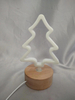 Wooden based Christmas tree shaped lamp