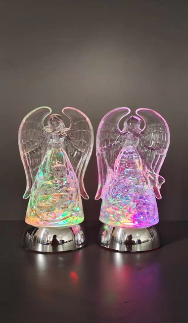 Acrylic transparent angel modeling RGB light