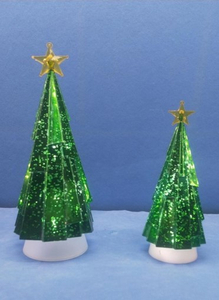 Acrylic green Christmas tree with stars