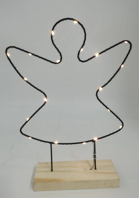 Metal frame with Wooden base