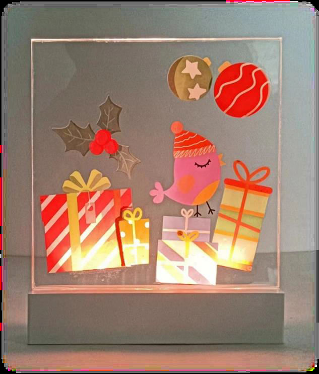 Acrylic Christmas light decorations and ornaments