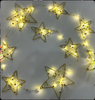 Star Light String & Wood Triangle Lamp
