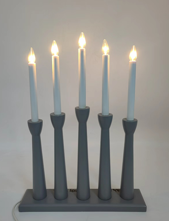 5 LEDs Wooden Candle Bridge Light 3