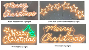 acrylic & wooden sign light