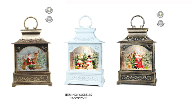 Acrylic Water spinning Light Santa Claus & Reindeer / Snowmen / Dancing Santa Claus SJ - 17
