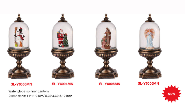 Acrylic Water globe spinner Lantern Snowman/Santa Claus/Virgin Mary/Angel SR - 92