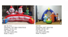 Bear & Santa & Jesus Arch Inflatable Lights