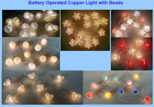 String lights+Cap(w/PS Beads)