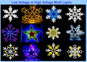 Low voltage or High voltage Street motif Lights