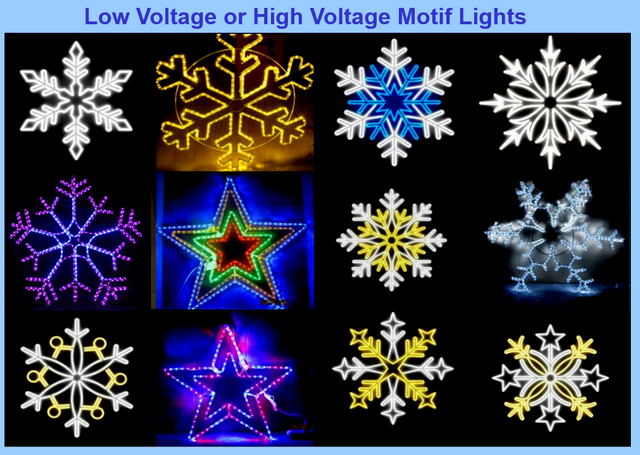 Low voltage or High voltage Street motif Lights