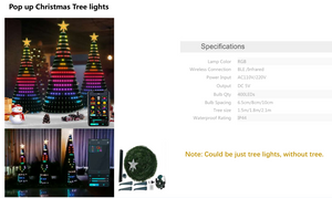 Pop up Xmas tree lights 