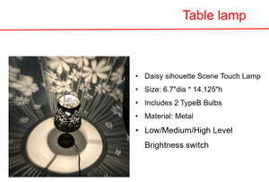 Solar LED Daisy sihouette Scene Touch Lamp