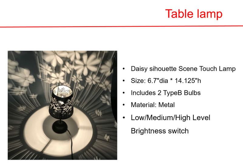 Solar LED Daisy sihouette Scene Touch Lamp