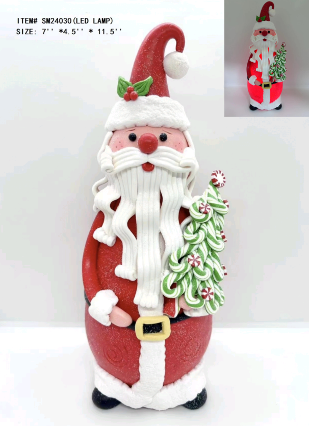 clay dough Santa Claus with the candy christmas tree light- 15