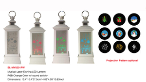 Indoor Decoration Musical Laser Etching LED Lantern- 28