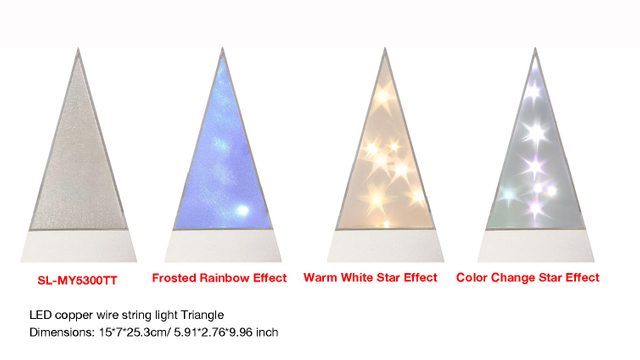 Indoor Decoration LED copper wire string light Triangle- 19