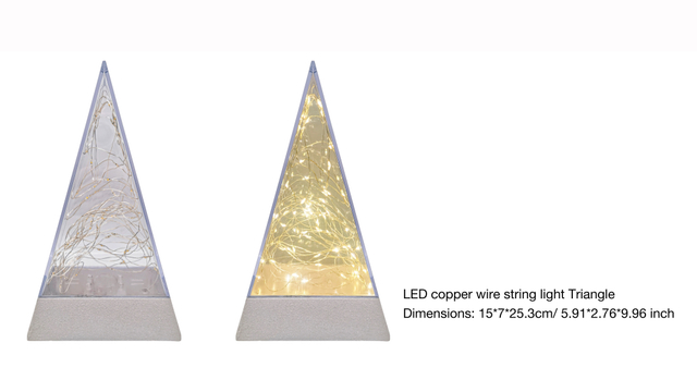 Indoor Decoration LED copper wire string light Triangle- 17
