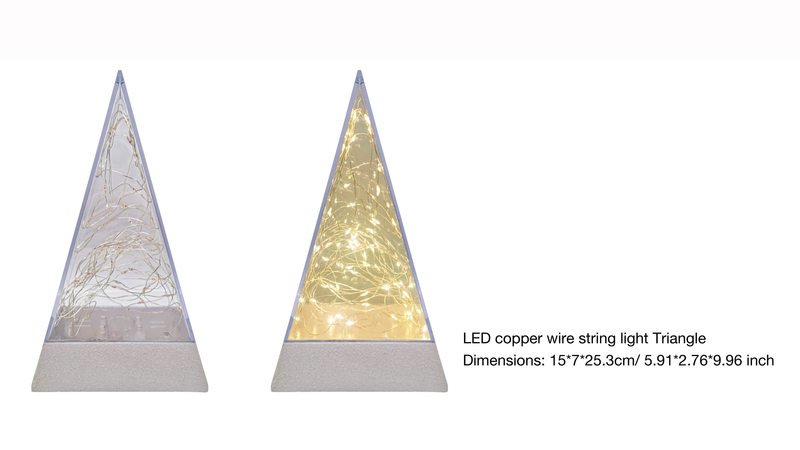 Indoor Decoration LED copper wire string light Triangle- 17