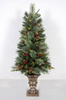 X'mas Green color Ordinary Christmas tree Light with pine cone and RED fruits - 18