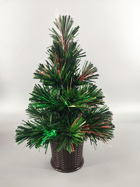 X'mas Green color Crystal Fiber tree with round basin - 6
