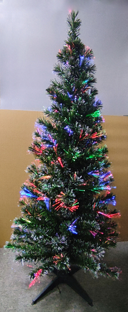 X'mas Green color Crystal Fiber tree with round basin - 4