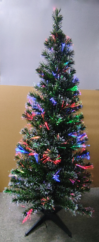 X'mas Green color Crystal Fiber tree with round basin - 4