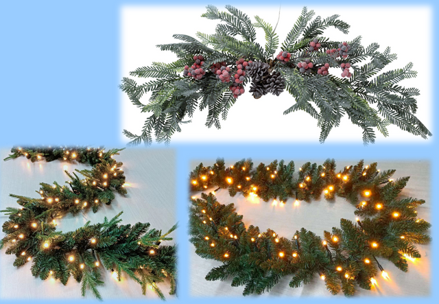 Wreath Pinecone rattan +SMD lights
