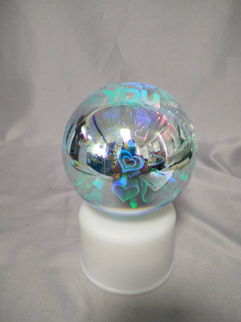 3D Colorful Fantasy Ball Light (Heart-shaped Design) with Rotating Base