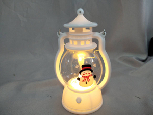 Snowman-Themed Table Decor (7.5×5.5×13cm), Button Cell Battery-Powered LED Light, Cozy Winter Holiday Accent