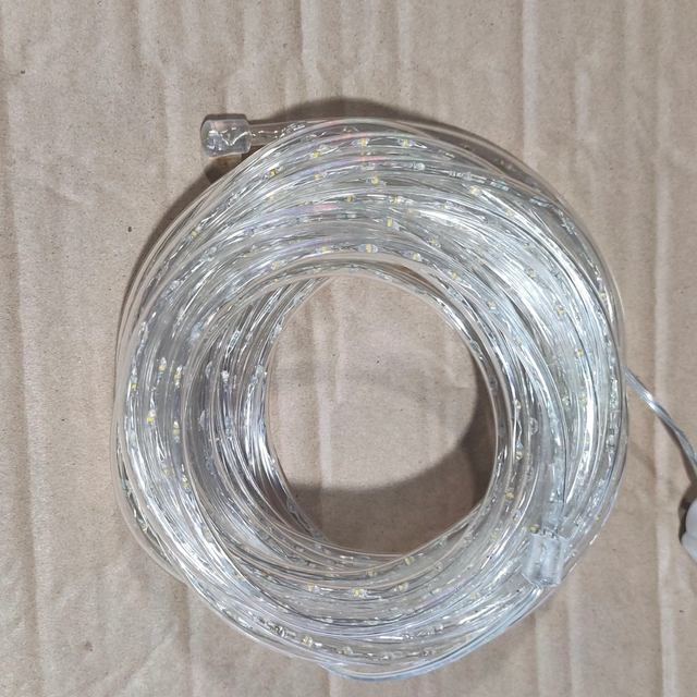 10M Φ5.5mm Transparent Tube-Encased Silver Copper Wire LED String Lights - 740 Warm White LEDs, 1.4cm Spacing for Elegant Ambient Lighting