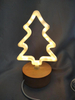 Wooden based Christmas tree shaped lamp