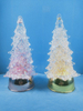Acrylic clear Christmas tree pink and yellow lights