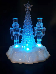 Acrylic transparent soldiers and Christmas trees