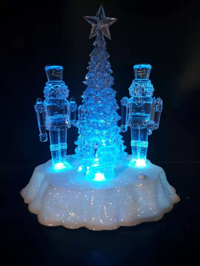 Acrylic transparent soldiers and Christmas trees
