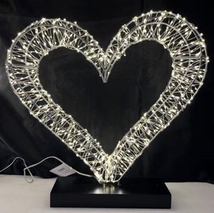 3D Heart with wooden base 600LEDs