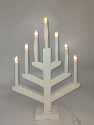 7 LEDs Wooden Candle Bridge Light 1