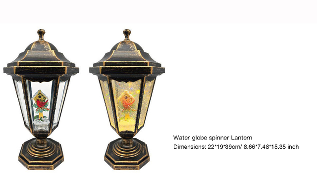 Acrylic Water globe spinner Lantern Birds and nests SR - 86