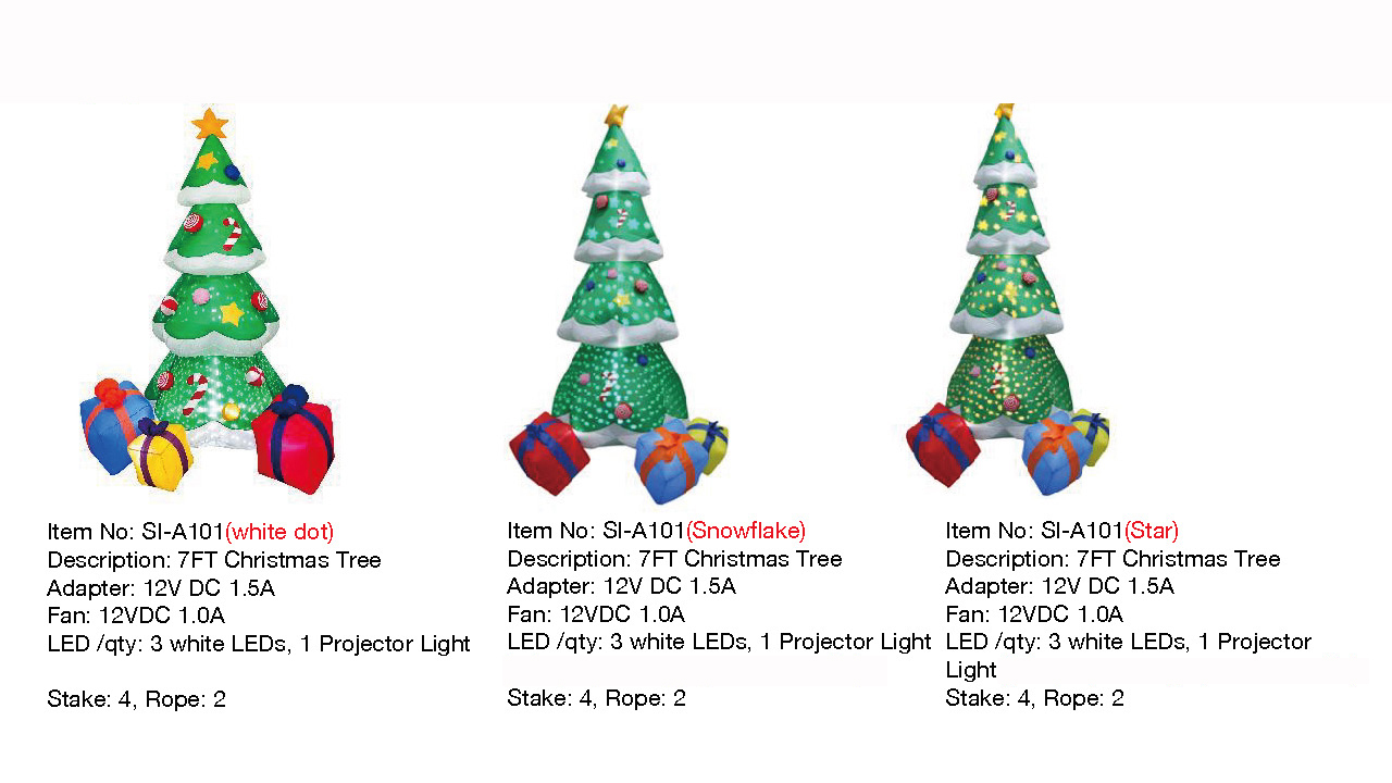 7FT Christmas Tree Inflatable Lights