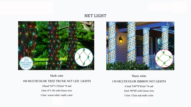 Tree Trunk Net Led Lights