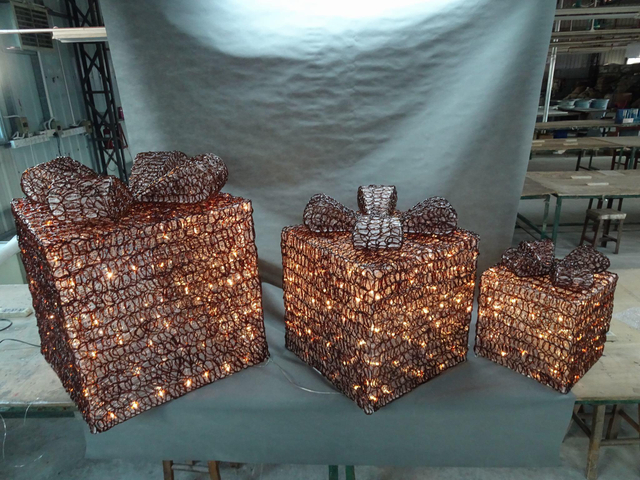 PS 3D 3pcs gift boxs Crystal lights