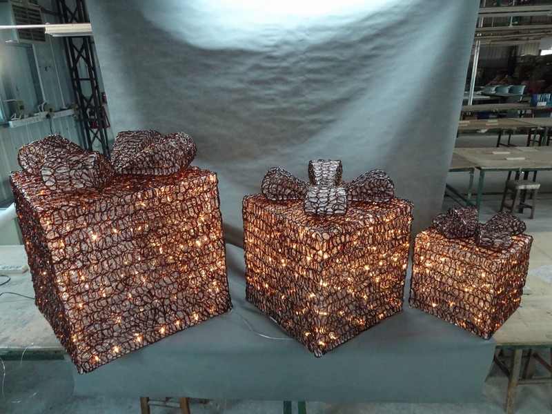 PS 3D 3pcs gift boxs Crystal lights