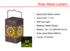 Solar LED Sqaure Wall & Black/Gold Metal Lantern Lights