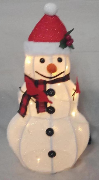 Fabric collapsible Snowman lights