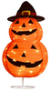 Fabric-wrap 2pcs Pumpkin collapsible lights